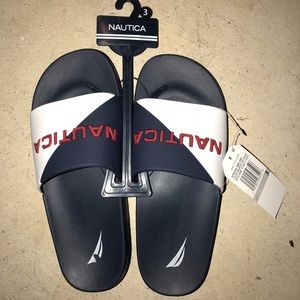 Boys vintage style Nautica sandals slides